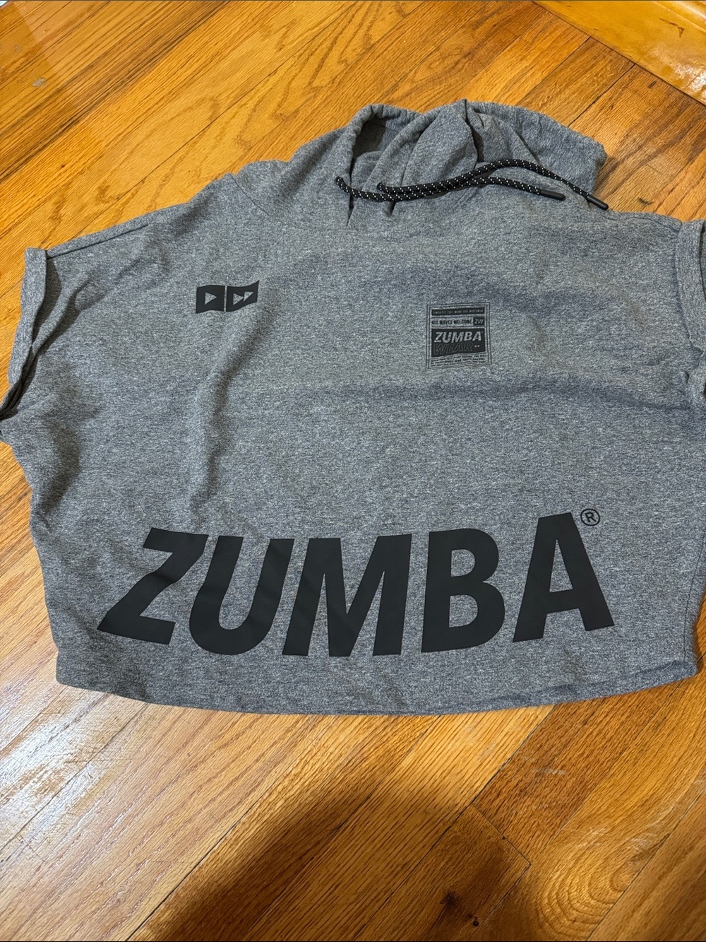 Zumba Gray Logo Crop Hoodie